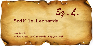 Szüle Leonarda névjegykártya